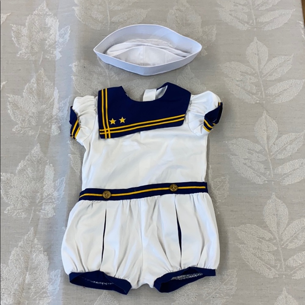 Vintage sailor romper by Petit Jouet